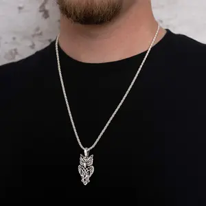 FaithHeart Celtic Knot Owl Pendant Necklace Stainless Steel