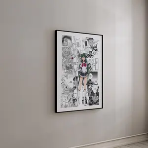 [Sale Up To 40%] Setsuna Meiou Poster, Sailor Moon Anime Wall Art, Curated Manga Panels Print, Dark Aesthetic Decor, Gift for Anime Fans