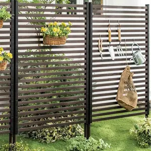 3 Ft W X 4 Ft H Metal Outdoor Privacy Screen PE-Coating Steel Pipes Privacy Fence Privacy Screen Fence Fence Panel for Outside Backyard Garden Patio