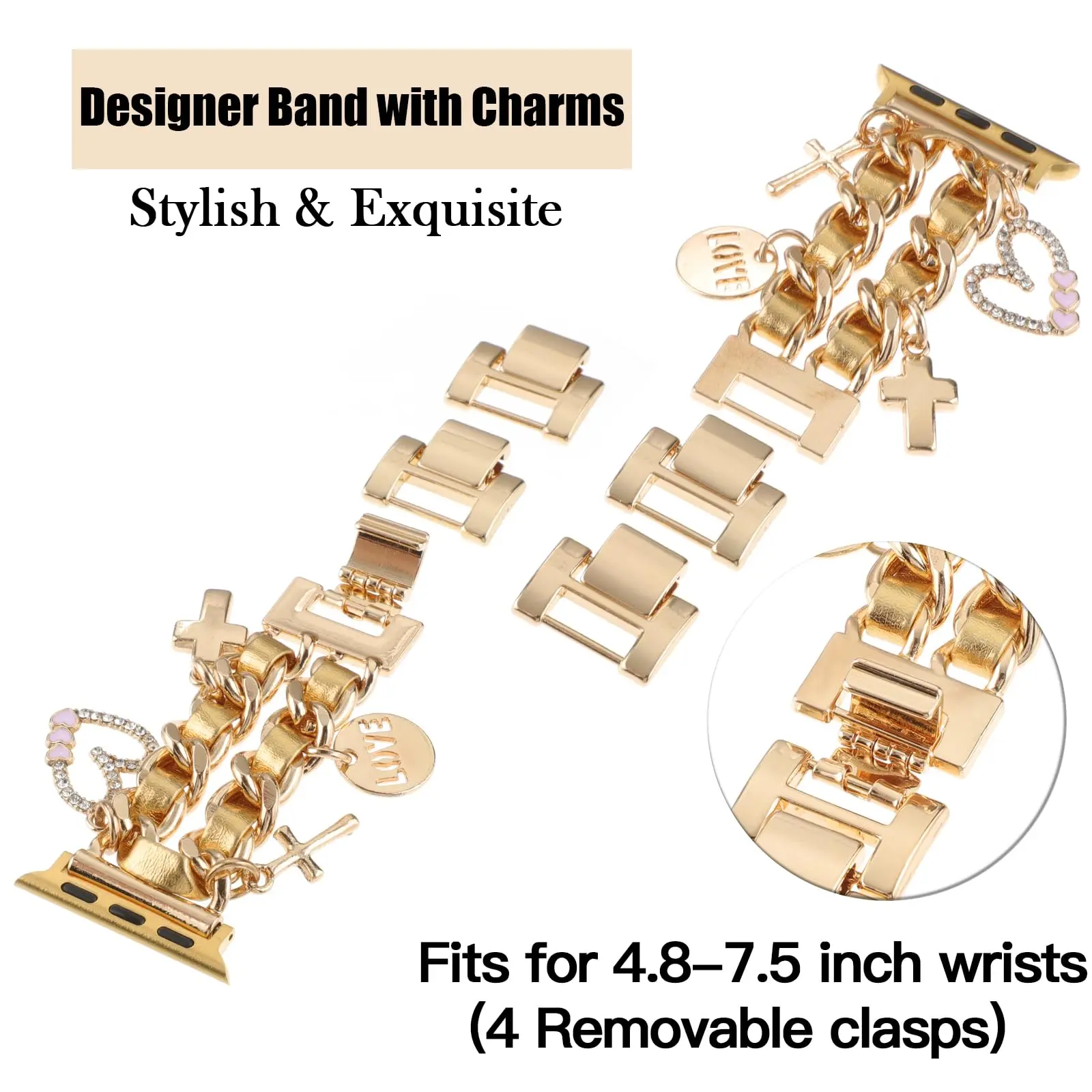 Stylish Metal Bands Compatible for Apple Watch Band 49/46/45  display picture 1