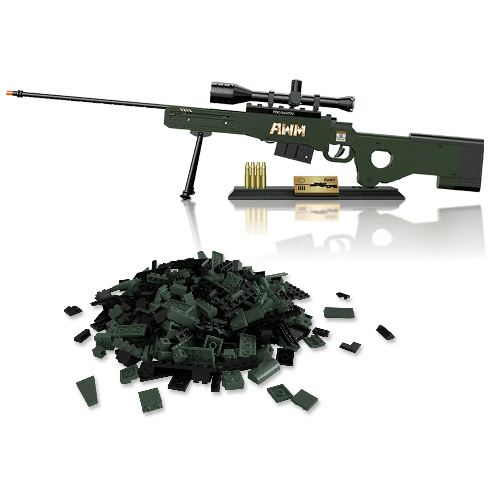 1:2 AWM Building Block Set,Model Building Bricks Kit,Unique Collection Building Toy Gift for Adults