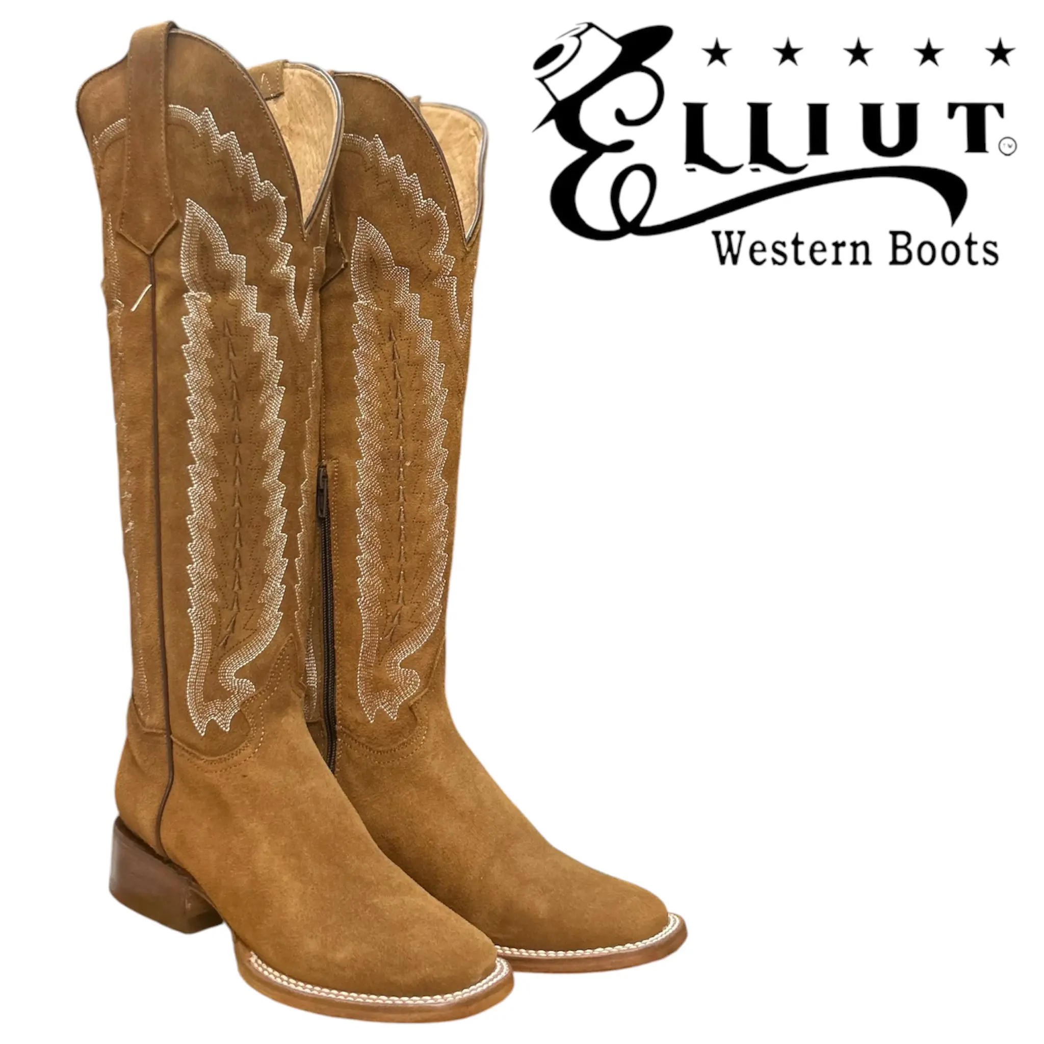 Women's Fashion Boots - Mariel Camel Suede Leather Boot
