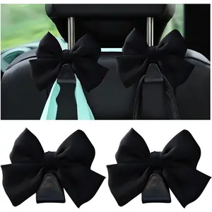 2PCS Car Seat Headrest Hooks, Bow Purse Hanger for Handbags & Bags, Back Seat Organizer Hooks, Universal Fit for SUV, Sedan & Truck