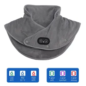 Heated Shawl, Shoulder Neck Massager, Carbon Fiber Heating Technology, USB Plug-in, Fast Stable Heating, 3 Heat Settings, 3 Vibration Settings,Warmth Protector