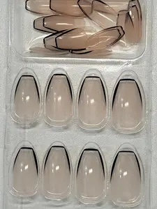 24 pcs Press On Nail Set for Easy Application Versatile for Everyday Wear & Special Events Ideal for Nail Enthusiasts and Busy Individuals