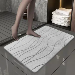 Bathroom floor mat made of diatom mud, non-slip and water-absorbent, diatomite entryway mat for toilet and bathroom, wholesale