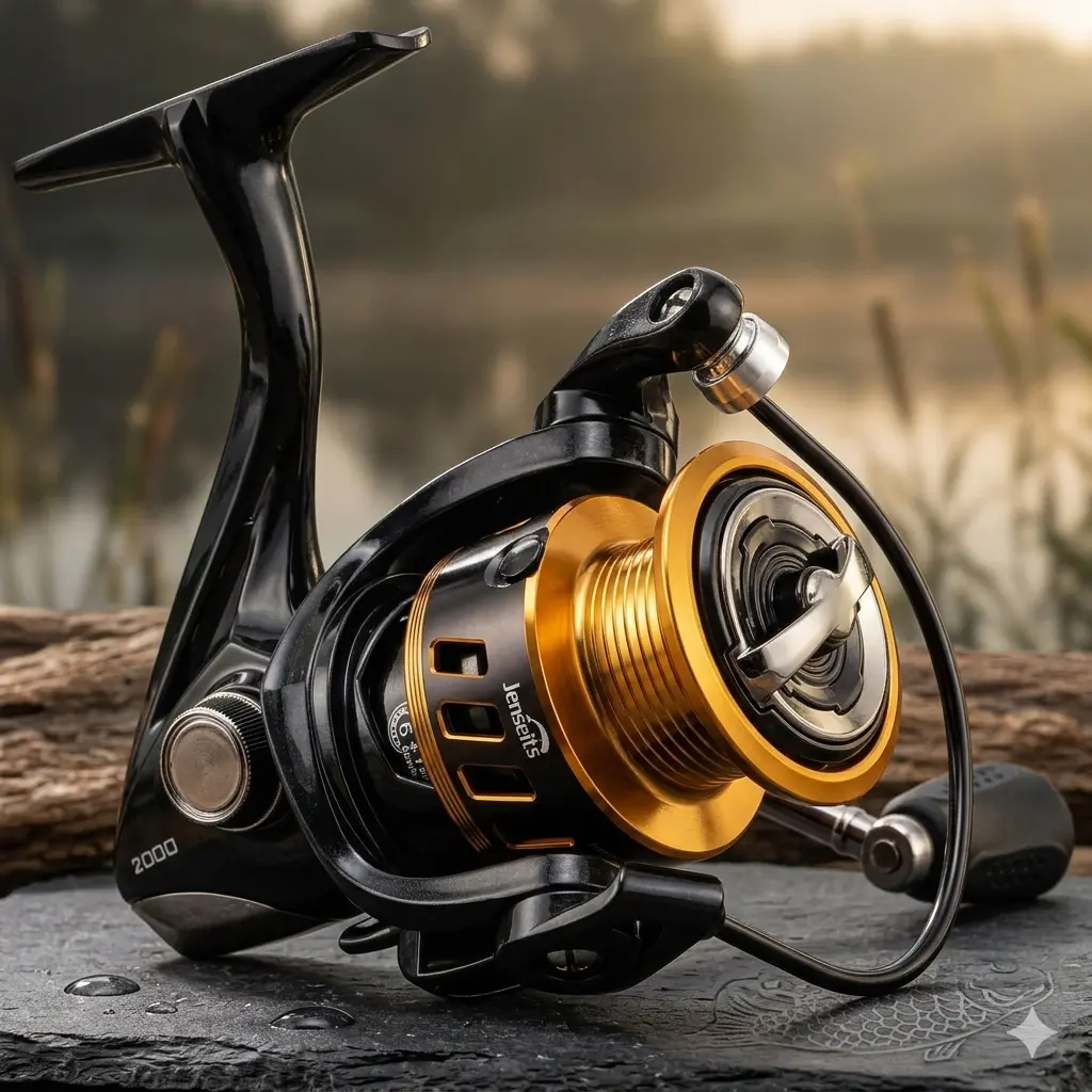【Summer Wins】Jenseits Lightweight Fishing Reel – Sealed Carbon Fiber, 20LB Max Drag, 5.2:1 Gear Ratio – 1000 Perfect for Ice Fishing, Also Available in 2000-5000 for Fresh/Saltwaters