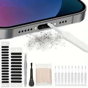 Phone Cleaning Kit, 6 Counts/set Phone Speaker Dust Sticker & Cleaning Brush & Cleaning Tools, Multipurpose Phone Cleaning Kit for Keyboard, Earphone, Camera