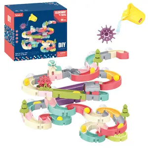 86 Piece Duck Slide Bath Toys, Wall Track Building Set, Large Fun DIY Suction Cup Bathtub Mold Shower Toy Set, Fun DIY Kit Birthday Gifts