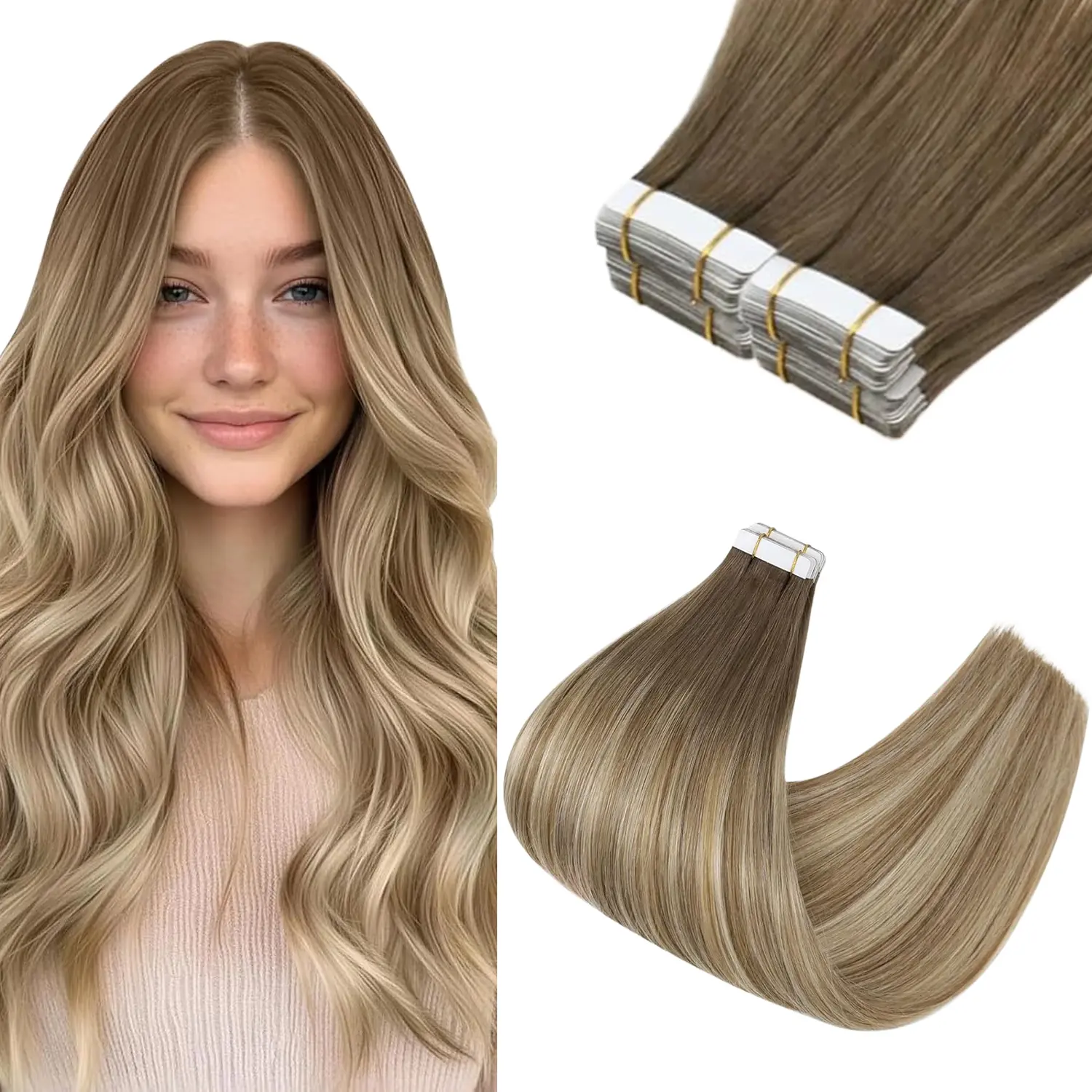 #8/22/8 Light Brown Balayage Blonde