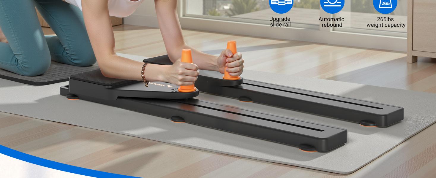 Merach Multi-functional Ab Exercise Board,Split Abdominal Board,Home Pilates Reformer with Knee Mat,Abs Workout Equipment for Abdominal & Core Strength Training