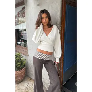 Lillia V Neck Wrap Sweater