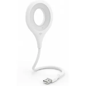 USB Voice-Control Night Light - Plug-in LED Gooseneck Bedside Lamp, 3 Color Modes & 3 Brightness Levels, Voice Activated & Touch Control, Flexible USB Gooseneck for Reading, Nursery & Travel