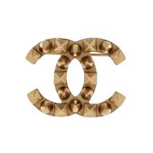 Pre-owned Chanel CC Stud Brooch Metal by Rebag