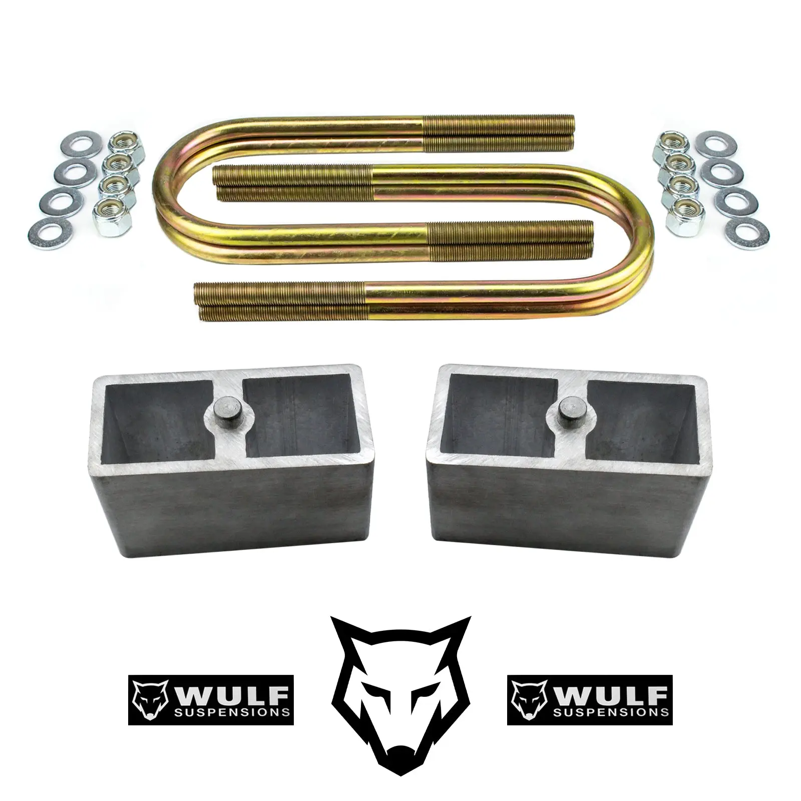 3" Rear Lowering Kit Blocks U-bolts For 2004-2012 Chevy Colorado GMC Canyon 2WD