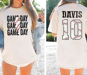 Game Day Baseball T-Shirt, Custom Baseball Shirt, Personalized, Baseball Gift Tee, Baseball Fan Shirt