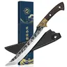 Purple Dragon 8.86" Slicing Carving Knife - Sharp Japanese Steel, Full Tang Ergonomic Handle, Included Sheath, Durable Multi-Use Slicing Kitchen Knife for Dicing Fruit, Kitchen Utensils & Accessories, Christmas Gift