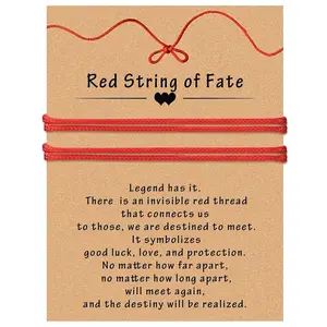 Red String of Fate Bracelet, Rakhi for Brother and Bhabhi Couples Bracelets for Him as His and Hers , Adjustable Red Rope as Boyfriend Girlfriend Relationship