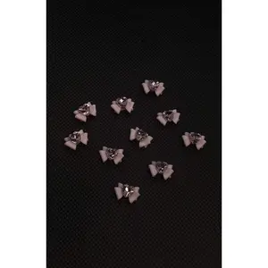 10 pcs Resin Pink Bow Charms