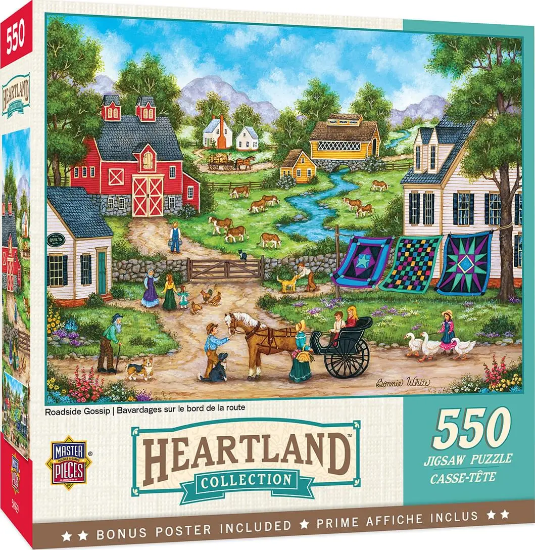 Roadside Gossip 550-Piece Jigsaw Puzzle Game, Creative Puzzle for Bonding Time & Learning Fun