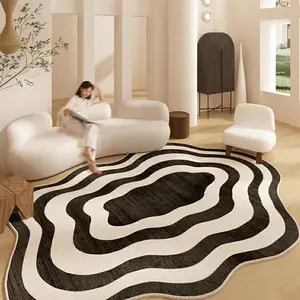 Irregular Shape Design Rug, Modern Simple High-grade Living Room Carpet, Light Luxury Design Bedroom Rug, Home Decor Comfortable Easy To Care Sofa Coffee Table Carpet, Modern Abstract Rug