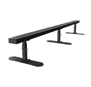 6ft Long Flat Bar Portable Skateboard Ramp Grind Rail for Scooters, Snowboard, Roller Skating-Adjustable Height, Premium Rubber Pad, Durable Stee