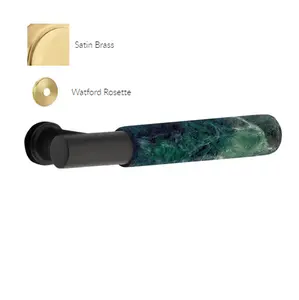 Emtek 8510MSC Dummy , Watford Rosette , Modern Square Crystal Knob