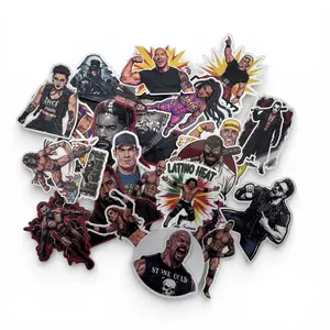 25pc Elite Wrestling Mystery Pack - Pro Wrestling Decals for Water Bottles & Laptops - No Duplicates