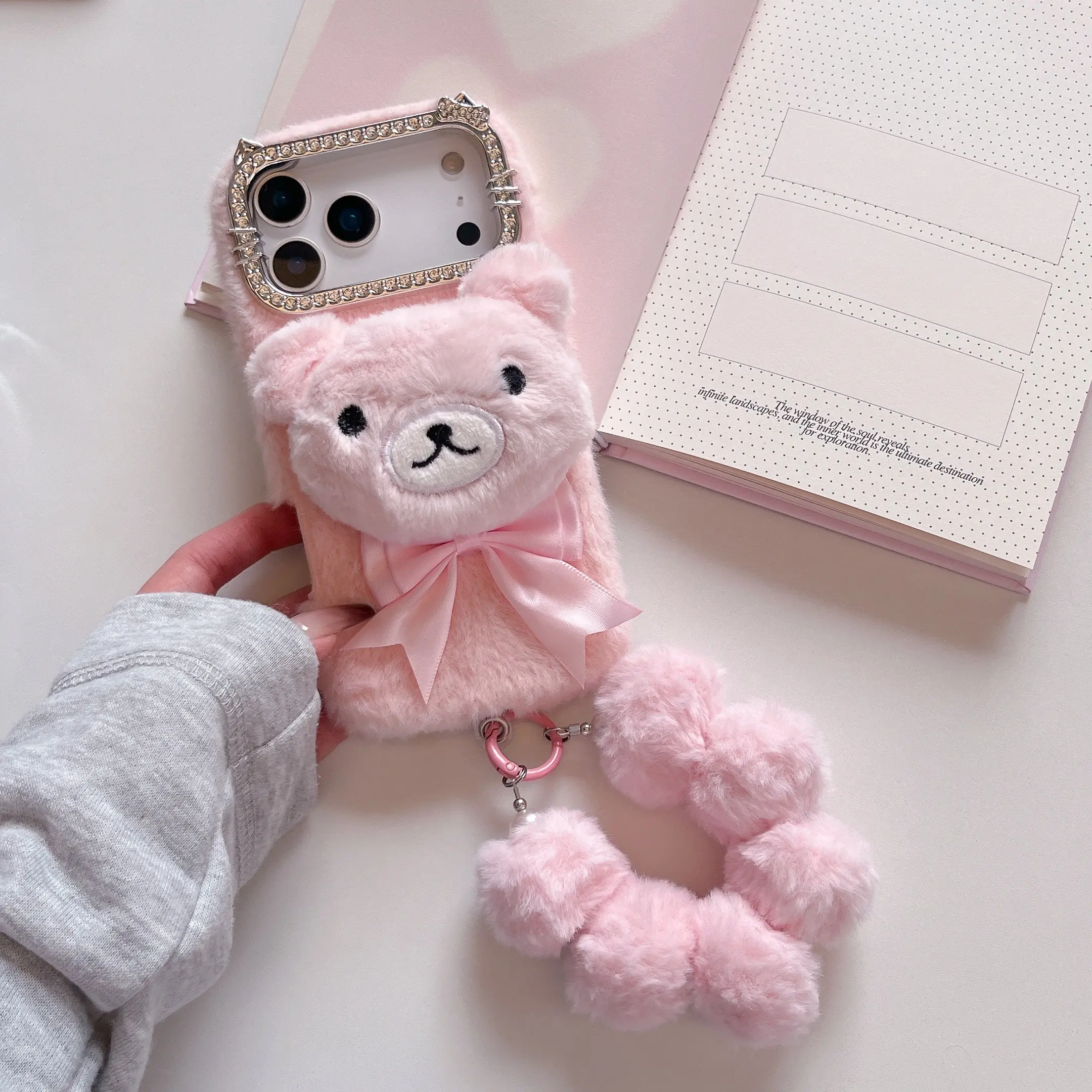 Cute Bear Plush Phone Case for iPhone 17-11 Pro Max, Soft Fabric, Fun Aesthetic, Holiday Gift Idea, Anime Lover - TikTok Shop Cute Bear Plush Phone Case for iPhone 17-11 Pro Max, Soft Fabric, Fun Aesthetic, Holiday Gift Idea, Anime Lover - TikTok Shop