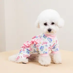 Cute Pet Dog Poodle Dress with Bowknot, Adorable Fashion for Small Dogs, Perfect for Parties and Everyday Wear