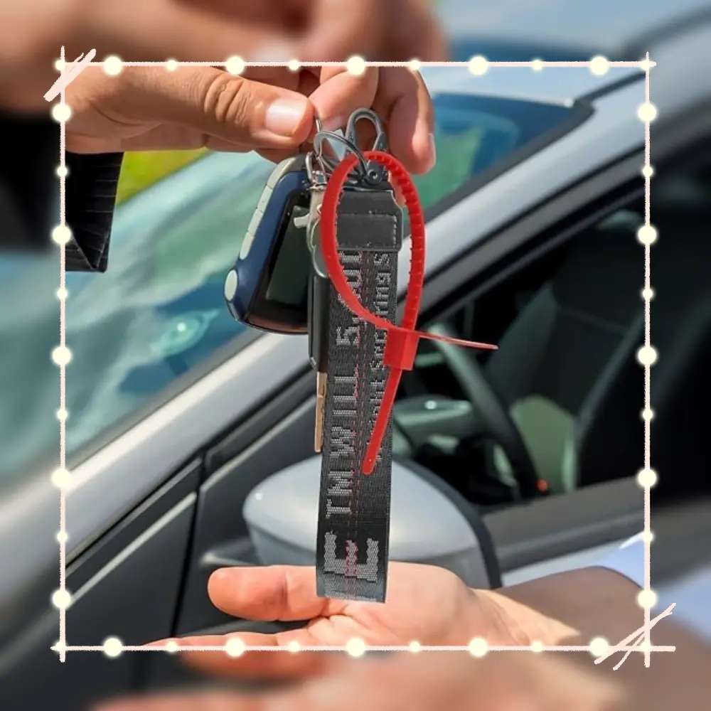 Women's High-Quality Durable 3D Letter Print Canvas Keychain - Car Key Wrist Strap, Bag/Jeans Key Loop, Backpack Charm Accessory, Prom/Memorial Day Street-Style Statement