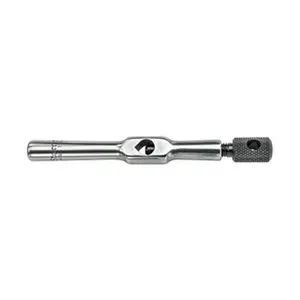 Starrett Straight Handle Tap Wrench, Model 50658, #14 to #0 Tap Capacity, 3-5/8 in Overall Length, 3-5/8" Overall Length