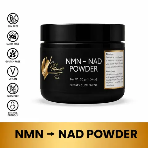 Cocó March NMN Powder – Pure Beta-Nicotinamide Mononucleotide (NMN) – Cellular Energy Support – No Fillers – No Additives – Vegan-Friendly – 60 Servings – 500 mg