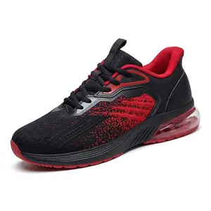 Men's Shock-Absorbing Athletic Shoes | Lightweight Knit Gym Sneakers