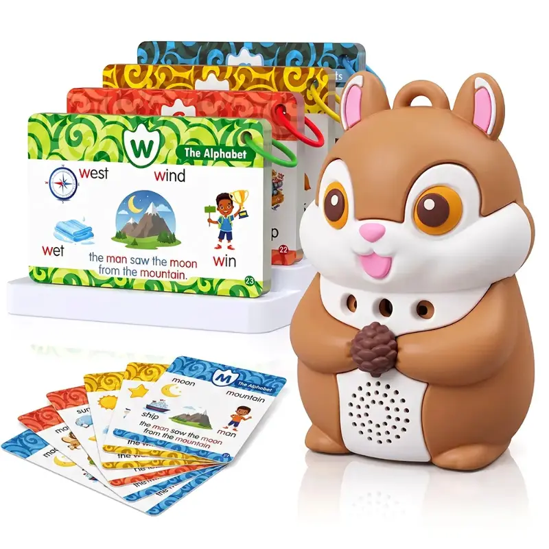 Talking Flash Cards with Interactive Learning Stickers Montessori Phonics & Sight Words Set 148 Cards 592 Words 5 Categories 6 Stickers Educational Toy for Kids - Flashcards,back to school
