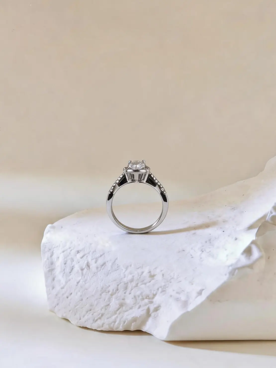 925 sterling silver round cut cubic zirconia women's engagement ring commitment ring