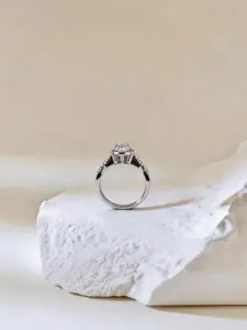 925 sterling silver round cut cubic zirconia women's engagement ring commitment ring