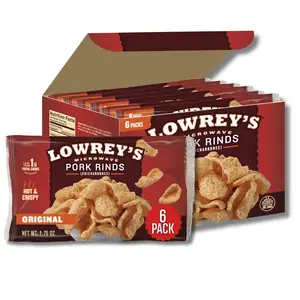 Bacon Curls Microwave Pork Rinds (Chicharrones), Original, 1.75 Ounce (Pack of 6)