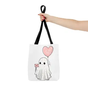 Be My Boo Cartoon Design Tote Bag (AOP), Cute and Playful, Boo