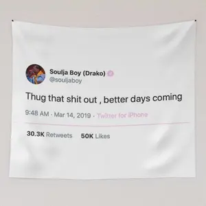 Tapestry Viral Social Media Quote Tapestry, Trendy Text Art for Bedroom, Living Room, Dorm - Soft Polyester Velvet Fabric, Easy Hang, Ideal Valentine'S Gift