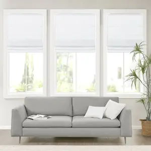 Madison Park Kyler Linen Blend Light Filtering Cordless Roman Shade - Cordless Blinds, Window Shades, Windowshades