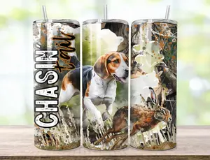 Chasin Tail 20oz Skinny Tumbler, Beagle Dog