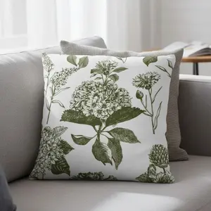 Foindtower Linen Floral Throw Pillow Covers 20x20 Inch Set of 2, Vintage Farmhouse Boho Decor for Sofa Bedroom Living Room, Light, Home Textile