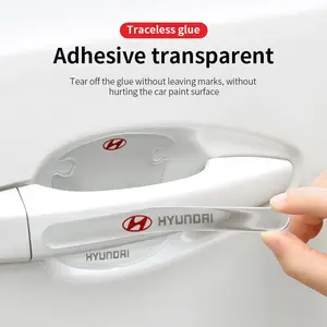 4/8pcs Car Door Bowl Anti-collision Protector Bar Stickers, Car Door Trim Sticker, Side Edge Protection Guards Cover Protection Strip For Hyundai i10 i30 i20 i40 IX35 Sonata Santa Fe Accent Tucson Elantra Creta Kona Genesis ioniq N Line