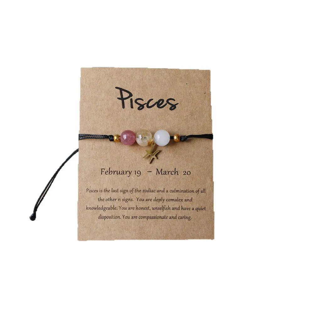 New 12 Zodiac Handmade Braided Rope Bracelet for Women| Citrine Crystal Natural Stone Beaded Cord Bangle| Astrology Jewelry with Gift Card New 12 Zodiac Handmade Braided Rope Bracelet for Women| Citrine Crystal Natural Stone Beaded Cord Bangle| Astrology Jewelry with Gift Card