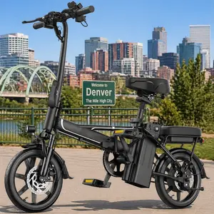 14" Mini E-Bike|500W(Peak 750W) Pure AluminumFrame|22Mph Top Speed |Up to 40 Miles Range Perfectfor Campus Commutes, Grocery Runs, or Leisure Rides NoMore Sweating - Electric Assist for Smooth Hills & LongDistances!
