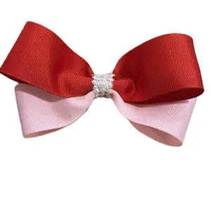 Sassy and Classy Red and Pink Bow Accessory with pearl accents