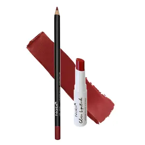 Nabi Gloss Lipstick & Lipliner Combo - Wine