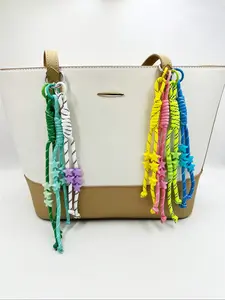 Colorful Five-Pointed Star Strap, Creative and Minimalist Dopamine Keychain, Multi-Functional Bag Charm for Everyday Use, Trendy Cute Keychain