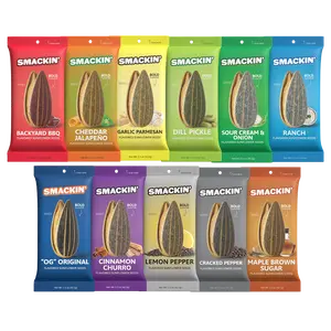 SMACKIN' Sunflower Seeds Sample Pack of 11 Single Serve (1.5 OZ) Low Sodium Snack, Bold Flavors, No Salty Burn